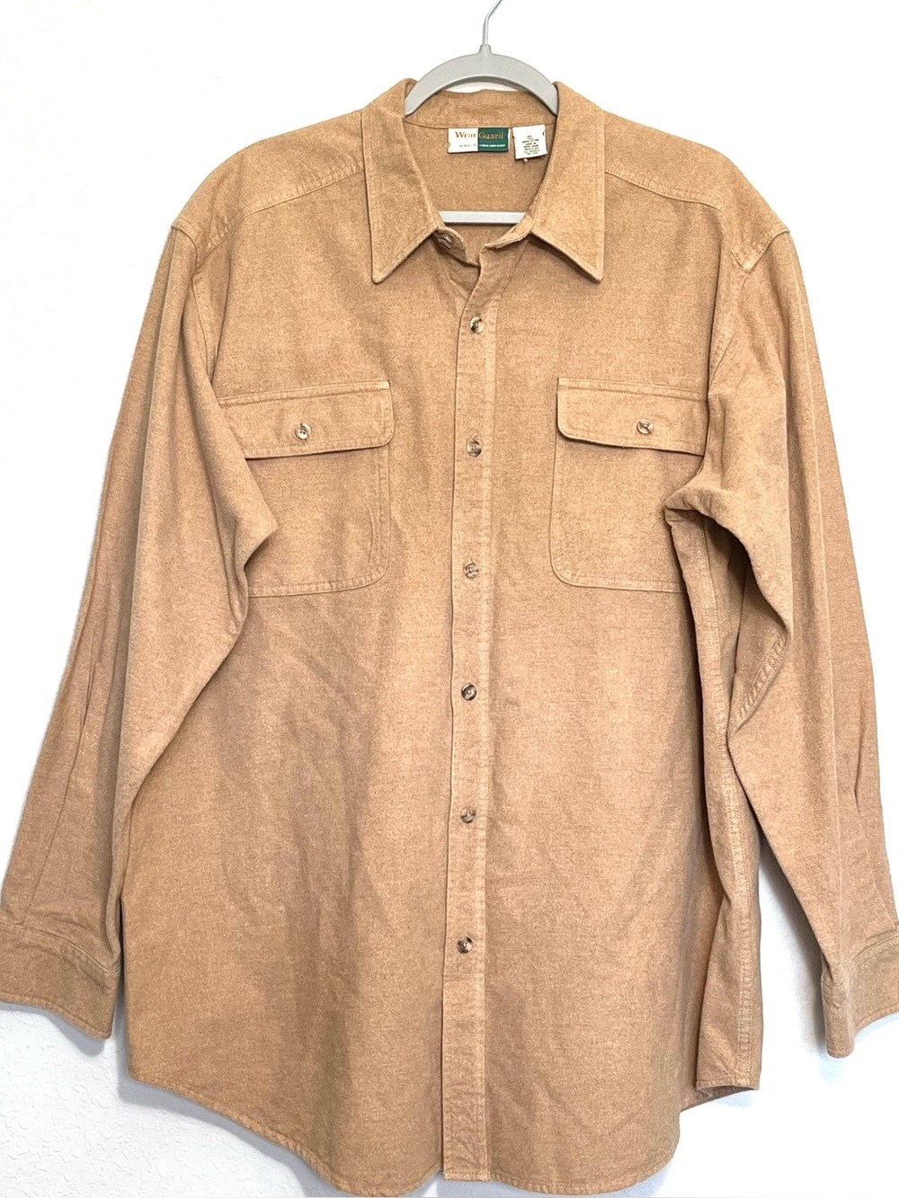 WEAR GUARD 100% Cotton Heavy Duty Brown Long Sleeve Men Tall XL Workwear Utility